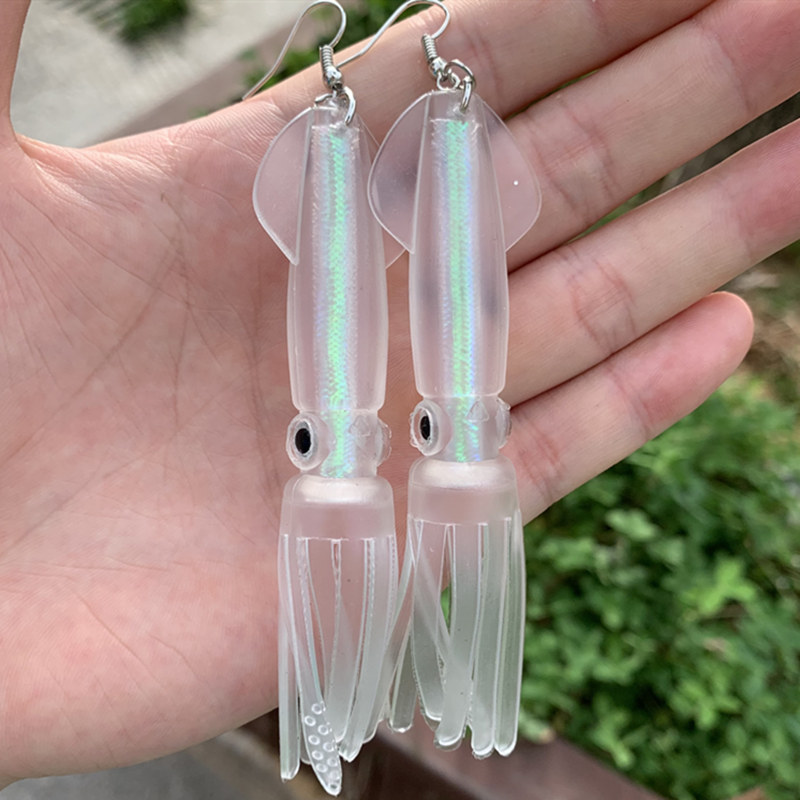 Fishing Lure Soft Plastic - 야광운/컬러 튜브 오징어 소프트 루어 낚시