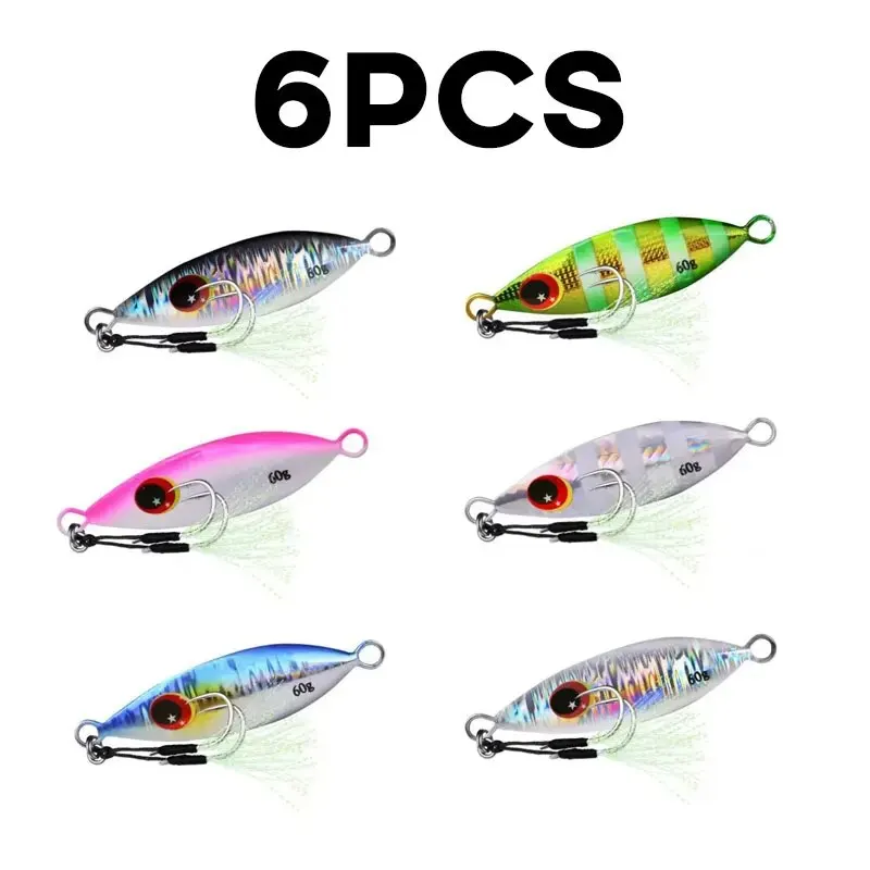 Fishing Lure Buzzbait - Inchiku 금속 지그 스푼 루어 6pcs