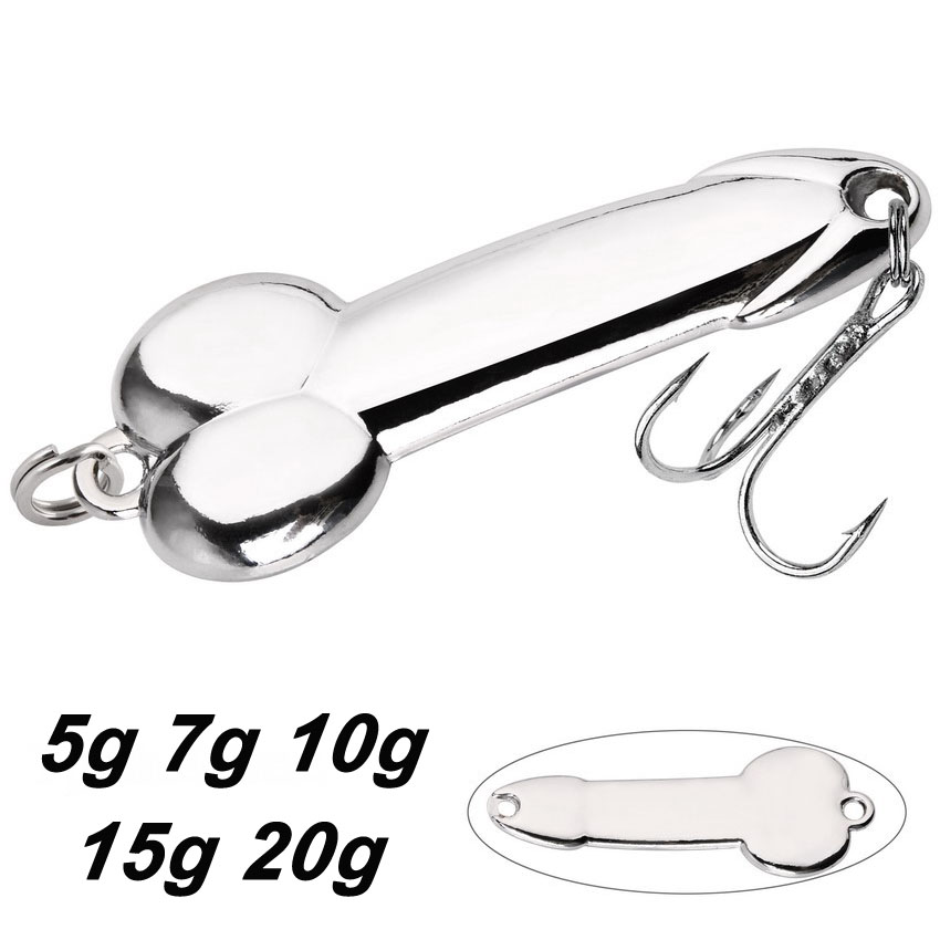 Fishing Lure Spinnerbait - 금속 숟가락 페니스 모양 낚시 미끼
