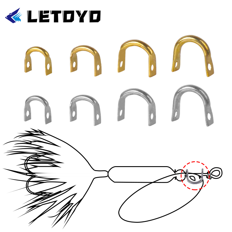 Fishing Lure Spinnerbait - LETOYO 100pcs 접힌 Clevises 숟가락 낚시
