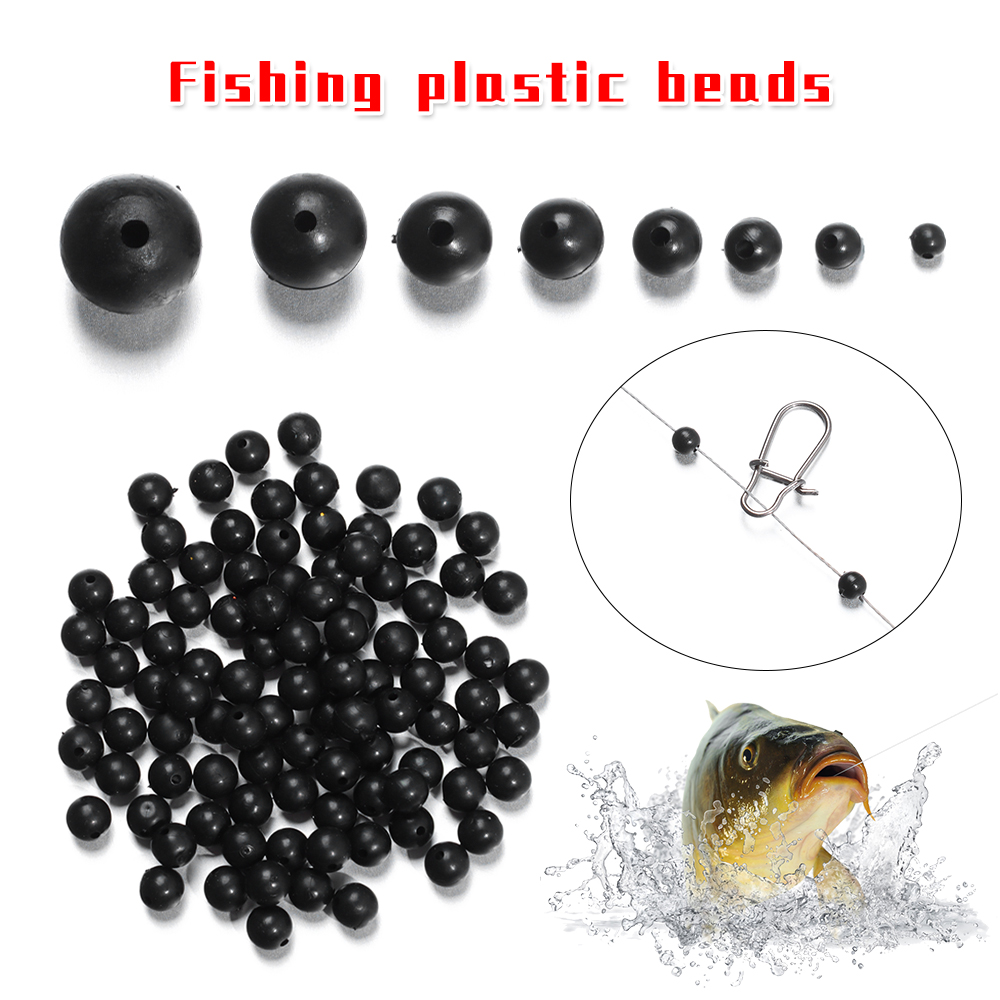Fishing Lure Soft Plastic - 낚시 비즈 스페이스 스토퍼 블랙 라운드