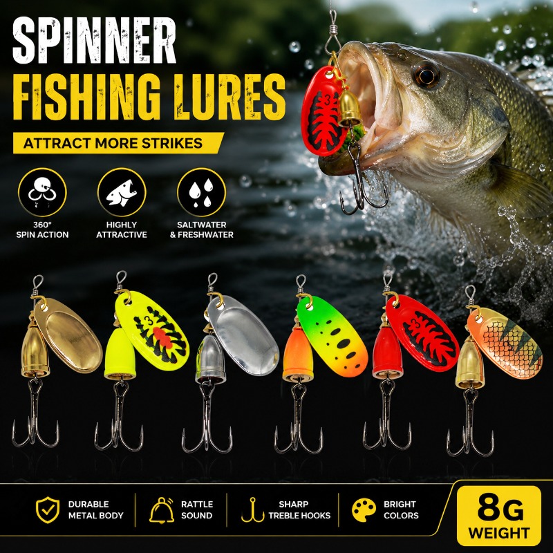 Fishing Lure Blade Bait - 낚시용 스피너 루어 8g 금속 블레이드
