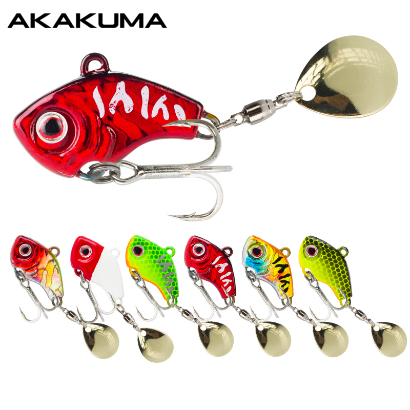 Fishing Lure Spinner - 6PC 5g/7g/10g/14g/20g 회전형 메탈 바이브 싱킹