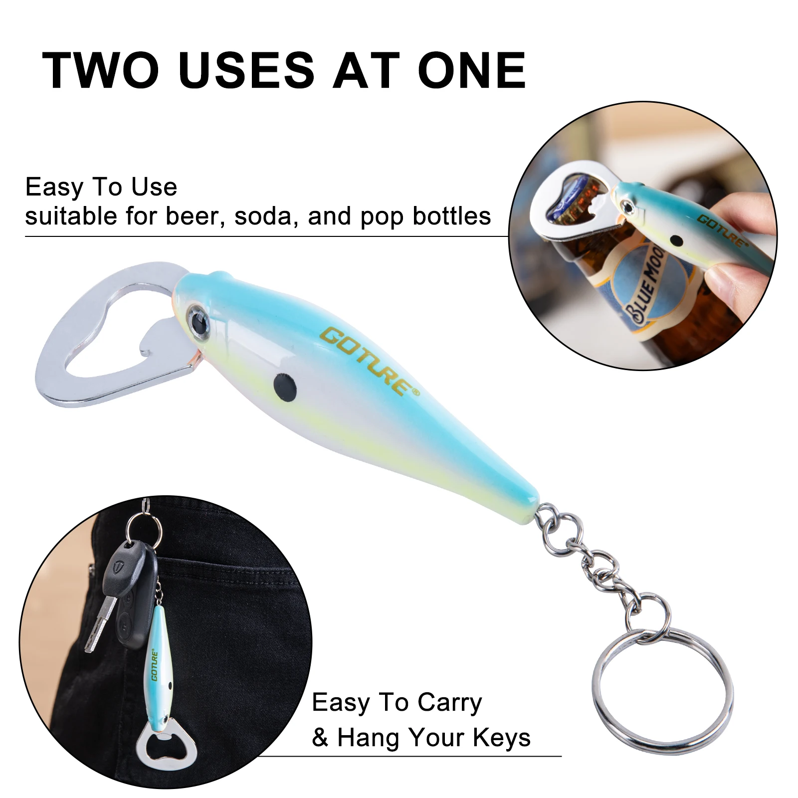 Goture 낚시 루어 병따개, 탄소강 물고기 패턴,  - Fishing Lure Making Kit 리뷰 및 가격