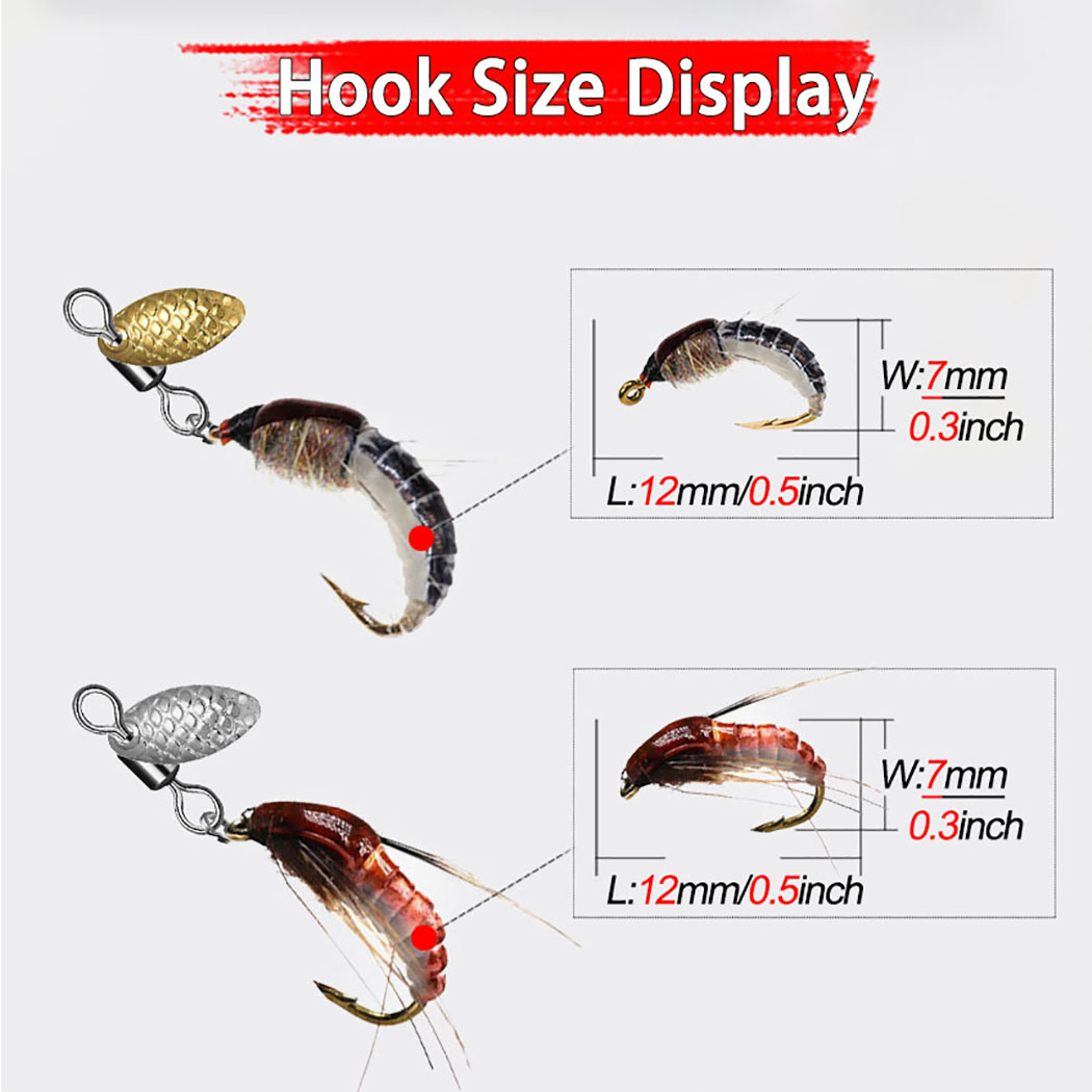 스피너 스팽글 스쿠드 님프 스쿠드 미끼, 송어 낚시용  - Fishing Lure Spinner 리뷰 및 가격