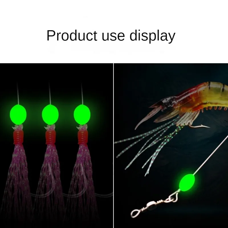 100개/세트 타원형 야광 낚시 구슬 발광 바다 낚시  - Fishing Lure Accessories 리뷰 및 가격