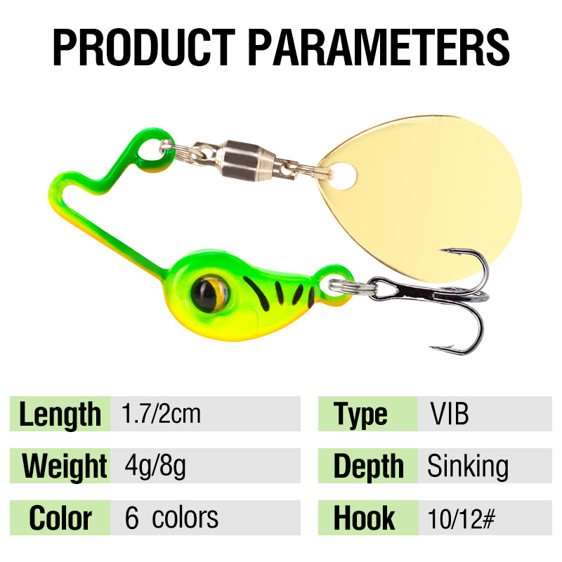 미니 빈 VIB 컴포지트 스피너 루어, 트레블 훅이 있 - Fishing Lure Blade Bait 리뷰 및 가격