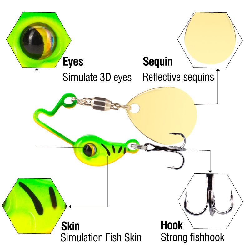 미니 빈 VIB 컴포지트 스피너 루어, 트레블 훅이 있 - Fishing Lure Blade Bait 리뷰 및 가격