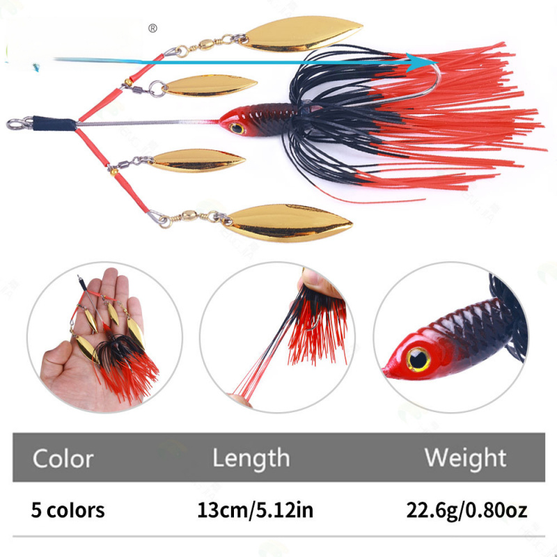 13CM22g 루어 미끼, 복합 회전 스피너 블레이드, - Fishing Lure Blade Bait 리뷰 및 가격