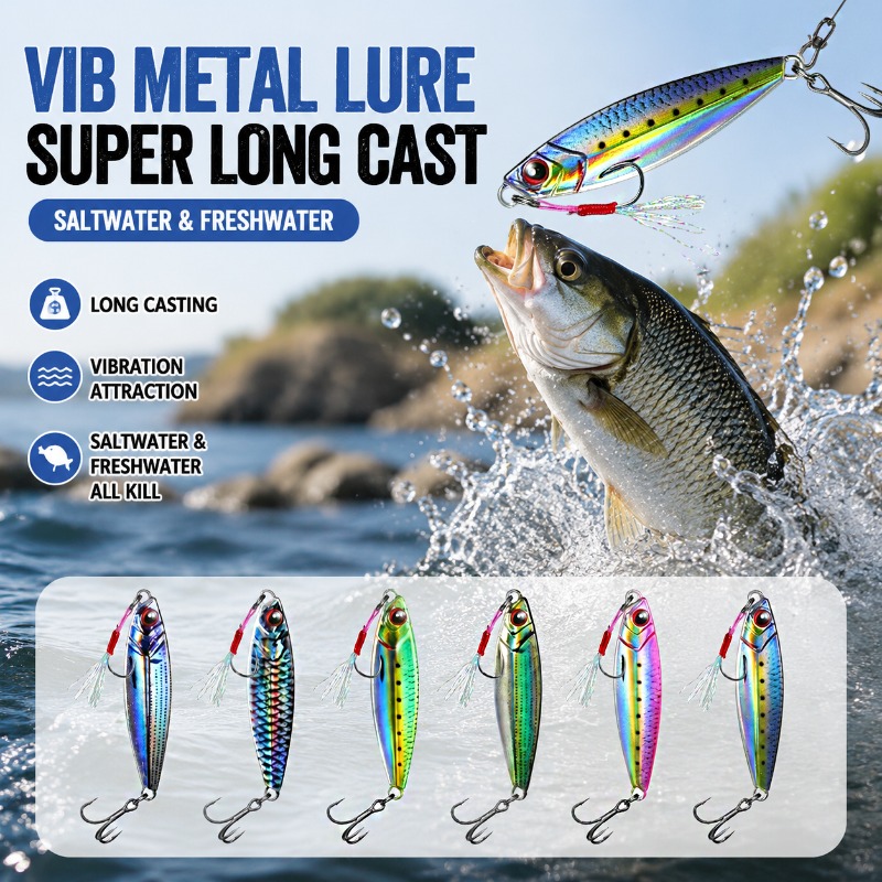 3D 프린팅 금속 VIB 낚시 루어, 원거리 캐스팅 블 - Fishing Lure Blade Bait 리뷰 및 가격