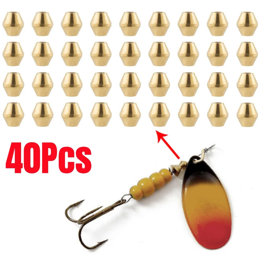 40개 DIY 루어 황동 낚시 구슬, 인라인 스피너 테 - Fishing Lure Spinnerbait 리뷰 및 가격
