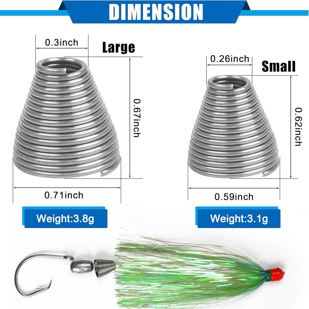 20Pcs Ballyhoo 미끼 장비 스프링 스테인레스 - Fishing Lure Accessories 리뷰 및 가격