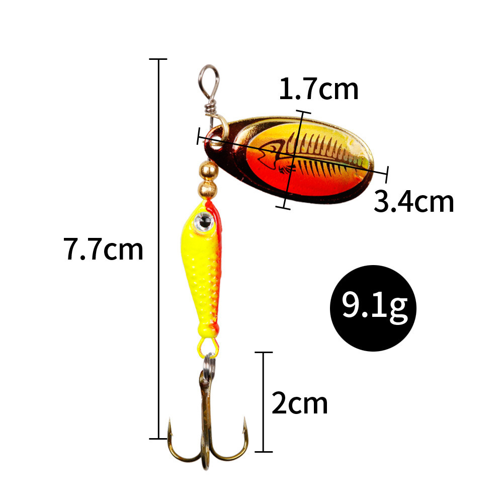 10 개/대 스피너 미끼 9.1g 7cm 스팽글 Isc - Fishing Lure Spinner 리뷰 및 가격