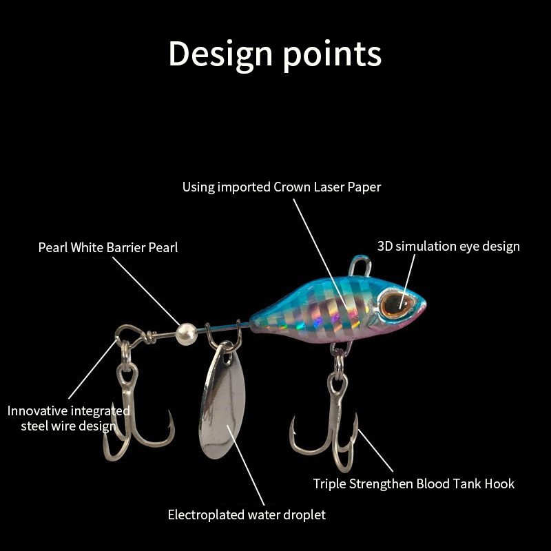 회전 꼬리 VIB 진동 미끼 스피너 스푼 낚시 루어 지 - Fishing Lure Spinner 리뷰 및 가격