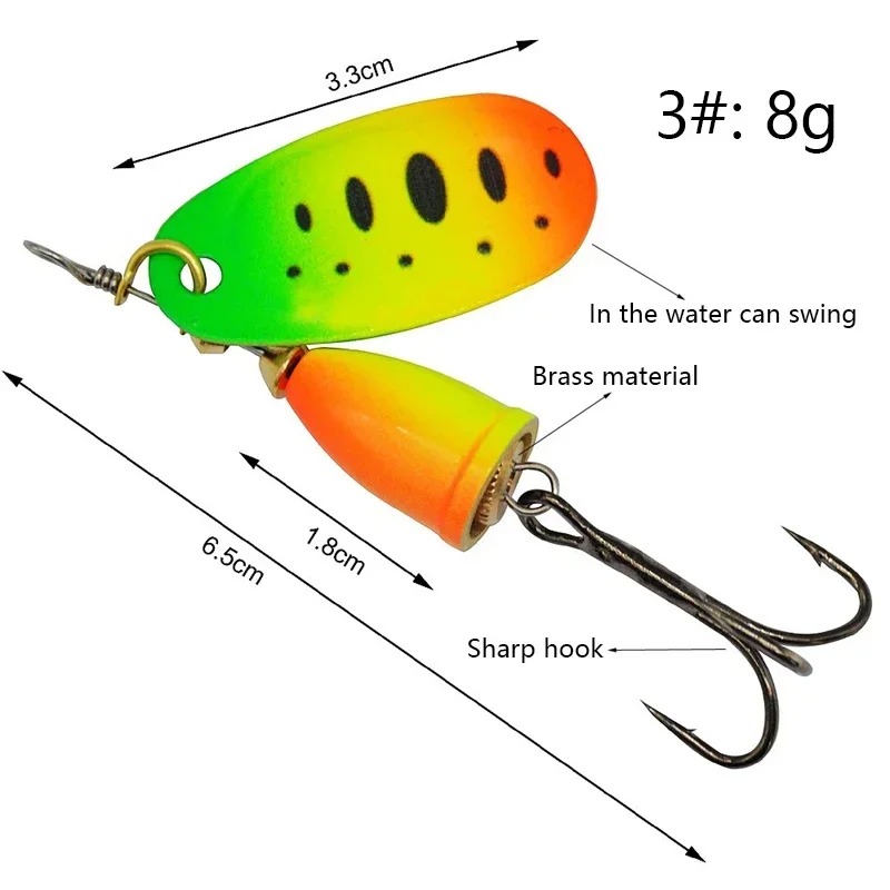 낚시용 스피너 루어 8g 금속 블레이드 회전 미끼 황동 - Fishing Lure Blade Bait 리뷰 및 가격