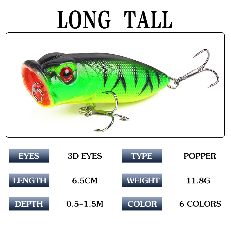 6개입 6색상（opp 봉투）/5개입 5색상（상자 포함） - Fishing Lure Topwater 리뷰 및 가격