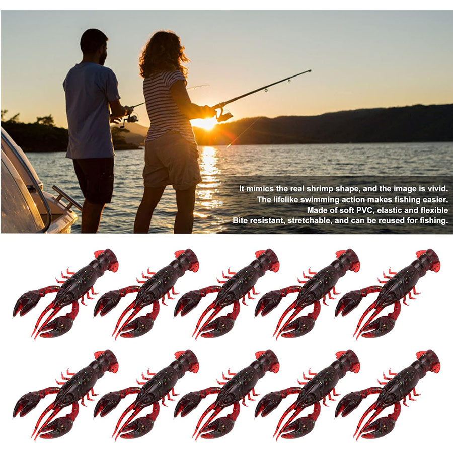 20pcs 가재 인공 미끼 새우 랍스터 클로 루어베이스 - Fishing Lure Soft Plastic 리뷰 및 가격